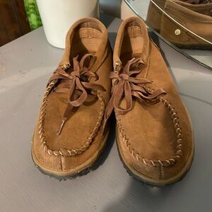 Minnetonka Tacy moccasin in Dusty Brown
